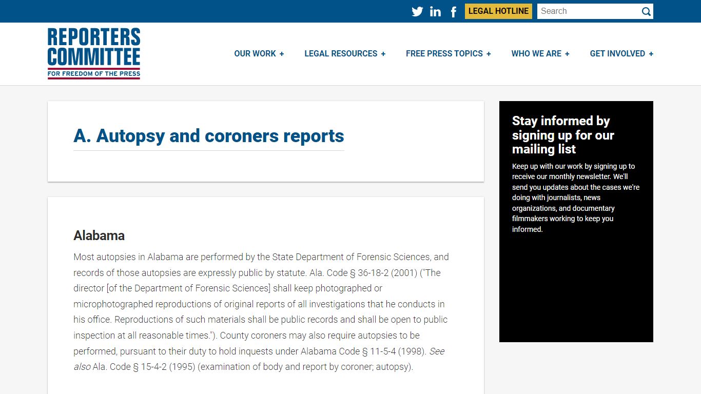 A. Autopsy and coroners reports Archives - The Reporters ...